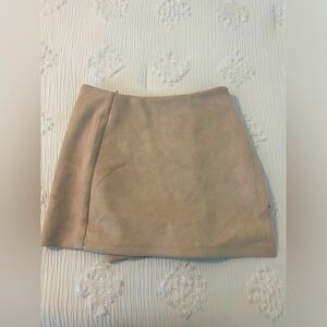 Heartbeeps Skort Tan Polyester Blend